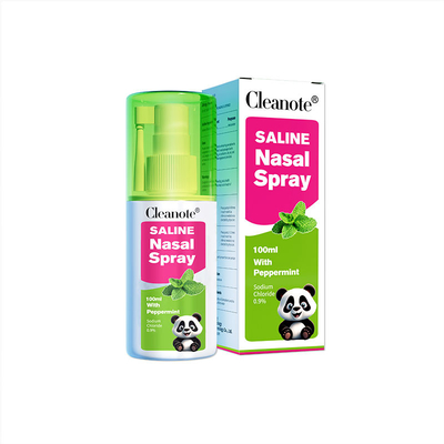 গুণ 0.৯% NaCl ১০০ মিলি লবণাক্ত নাক স্প্রে পেপারমিন্ট সহ প্রাপ্তবয়স্কদের নাক সতেজ করার জন্য কারখানা