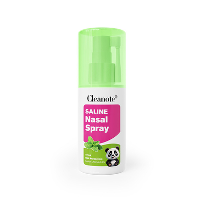 গুণ ক্লিয়ানোট স্যালিন নাক স্প্রে ০.৯% NaCl 100ml পেপারমিন্ট সহ রাইনাইটিসের জন্য ঠান্ডা জমে থাকা জ্বালাযুক্ত নাক সতেজকরণ কারখানা